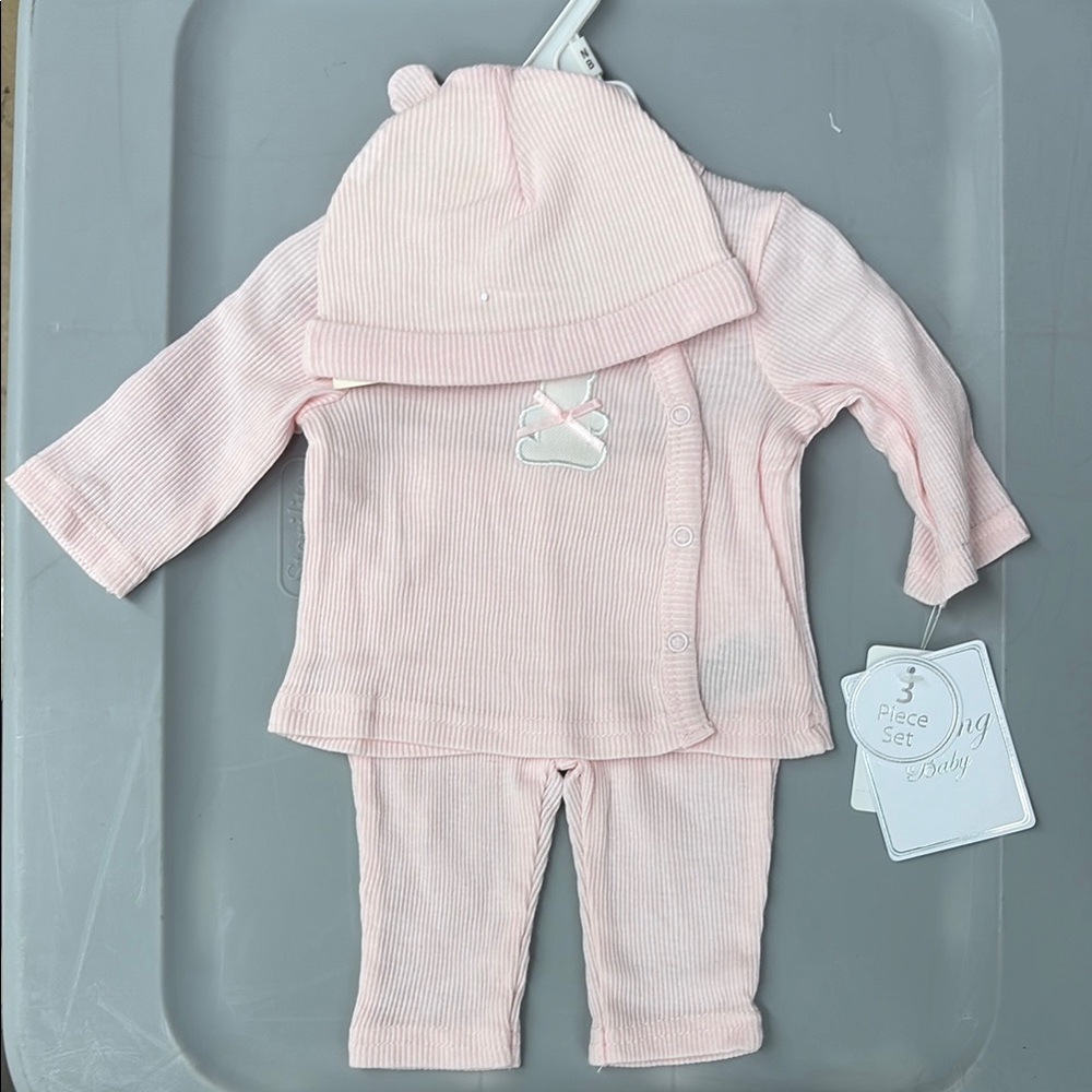 Pink Baby Outfit with Hat